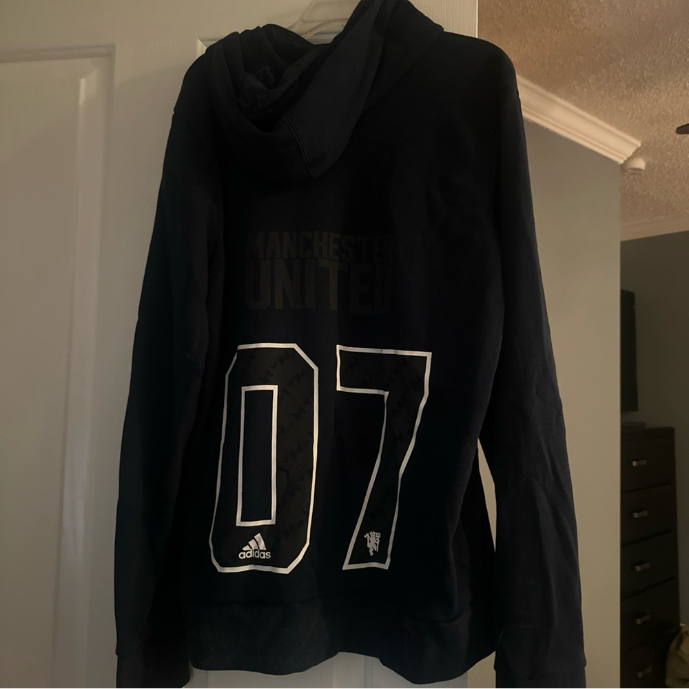 Adidas Black Manchester United 07 Hoodie
